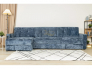 Диван угловой Тургояк c USB розеткой Темно-синий Ocean 978