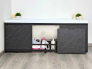 Экран под ванну МДФ Rita Black 1800 мм черный мрамор