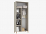 Шкаф в прихожую Ирис Кашемир, Крафт серый