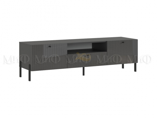 Тумба ТВ малая (металл) Оливия Графит Глянец, Графит