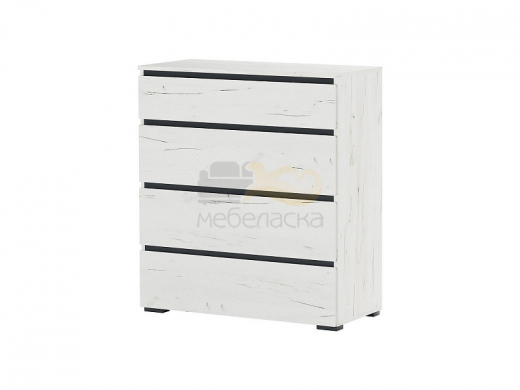 Комод 4Я 4 ящика Гретта дуб крафт белый/антрацит